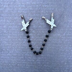 Scream Queen Cape Clip Collar Pins Sweater Clips